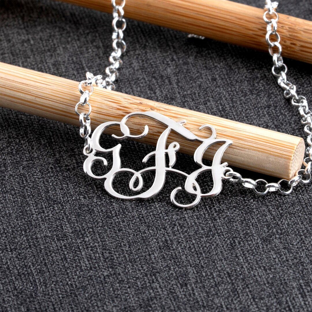 Custom Anklet for Women Monogram Initials, Sterling Silver ...