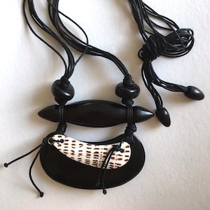 Monies necklace, Gerda Lynggaard necklace, Black statement jewelry, Fashion jewelry, Statement necklace, Ebony Necklace Monies Tribal
