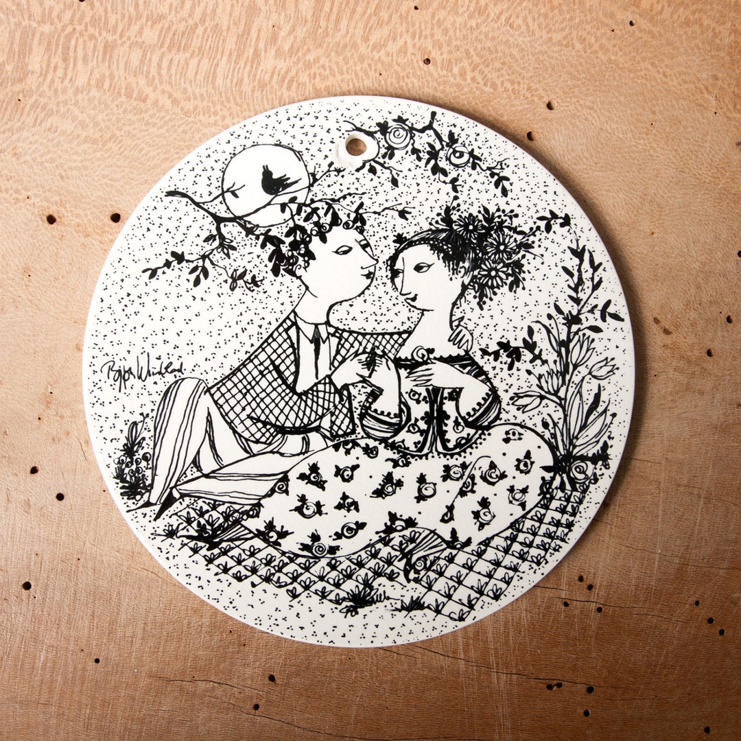 Bjorn Wiinblad MAY Plate: Danish Retro Wall Decor (5.8 Inches) - Etsy