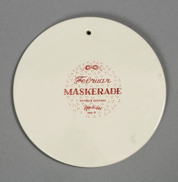 Vintage Bjorn Wiinblad February Plate: Danish Maskerade Decor - Etsy