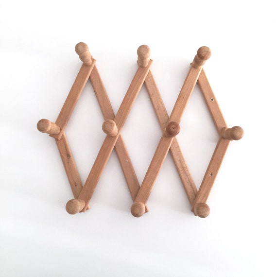 Vintage clothes rack, Clothes stand peg, Wooden tree rack, Danish scandinavian home, Cottage style home decor, Wood hanging rack