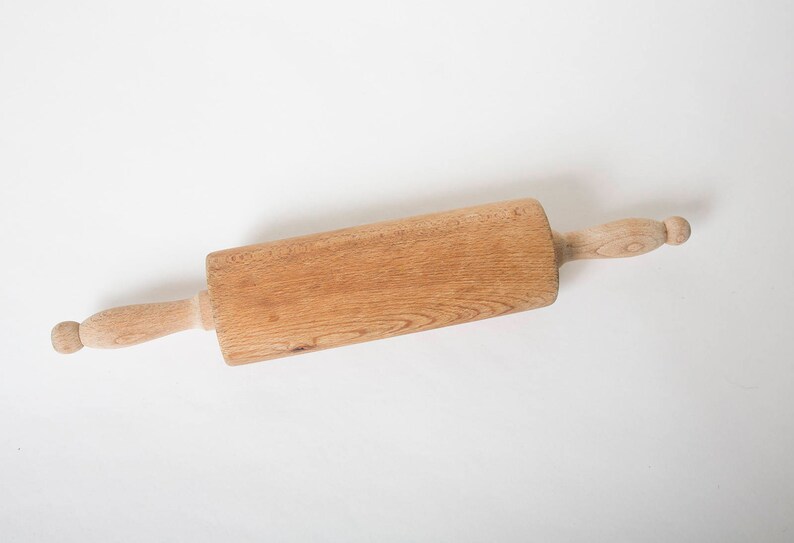 Antique Rolling Pin Vintage Wooden Danish Image 0