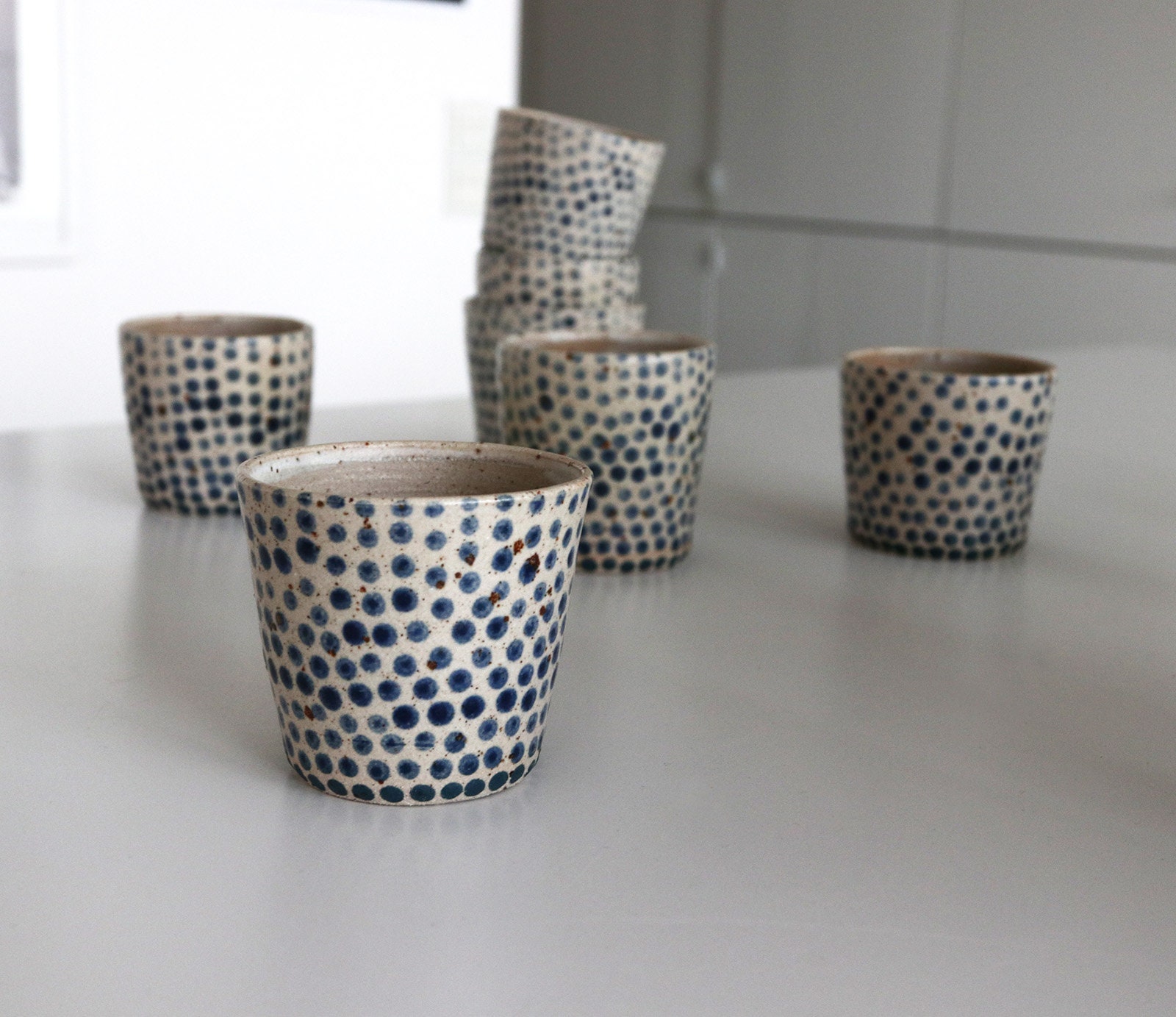 Fait sur Commande Gobelets en Céramique, Tasses Poterie Faites à La Main, Béchers Thé Au Café, Navir