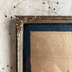 9.6x7.2 inches Picture frame, Danish bronze brass frame, Vintage gold photo frames, Frame with convex glass, Photo home, French style 50s