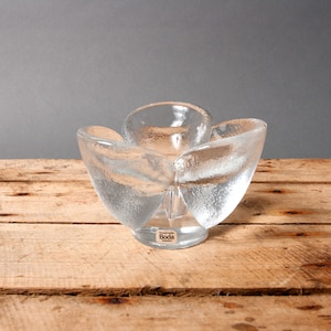 Kosta boda glass, Kosta Boda candle holder, Tulip Kosta Boda, Clear candle holder, Sweden glass, Scandinavian retro, Home collectible glass