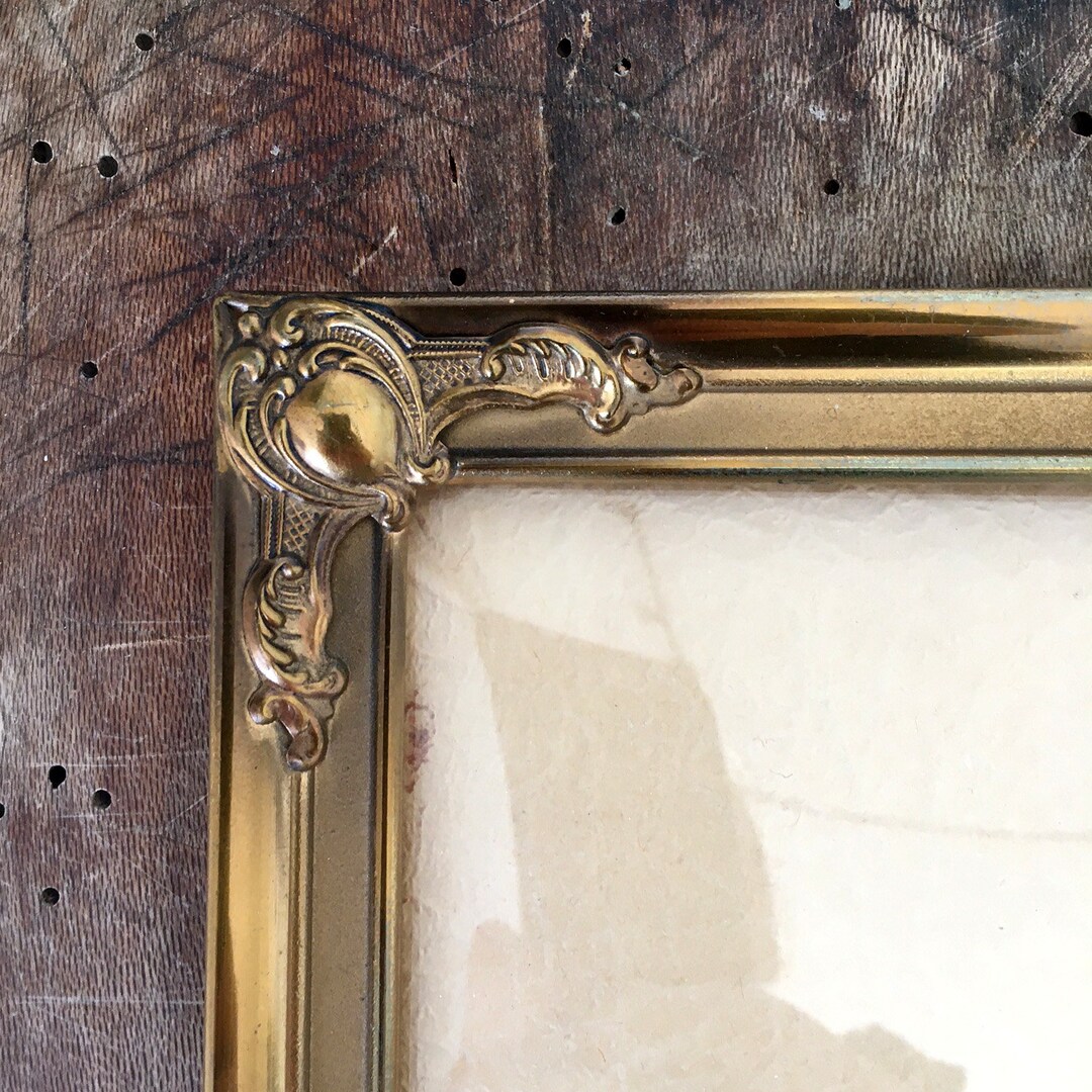 Frame With CONVEX Glass Picture Frame Decorated Corners Etsy