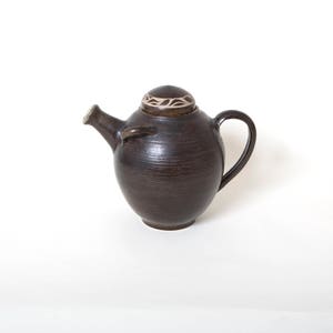 Handmade Brown Studio Pottery Teapot: Rustic Farmhouse Decor