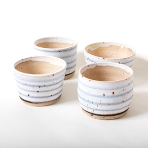 Unique planter, Gray vase planter, Planter gray stripes, Handmade vase white, Danish planter, Farmhouse planter, Succulent gift Gift for her