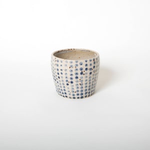 Sukkulenten Übertopf, Bauernhaus Stil, Keramik Geschenk, runder Keramik Übertopf, Polka Dot Übertopf, Blumentopf, Geschenk für sie, Home Dekor Vase