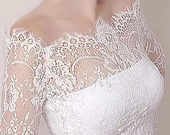 Off-Shoulder Lace Wedding Bolero: Bridal Shrug Cover-Up