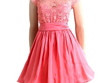 blue dress for baby girl Coral Chiffon Beach Bridesmaid Dresses Mismatched – Lisposa main image 1