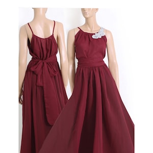 Chiffon Brautjungfernkleid Hochzeit Partei Bodenlanges Kleid Etsy