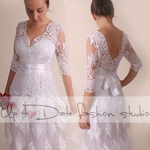 Plus Size Floor Length Bridal Gown Lace Wedding Party Dress - Etsy