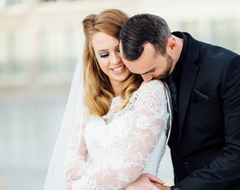 dentelle nuptiale bolero Off-épaule / Français dentelle / veste de mariage / haussement / veste / nuptiale top en dentelle