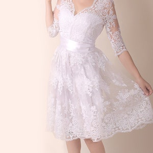 Short Lace Wedding Dress Bridal Gown Wedding Party Dress - Etsy