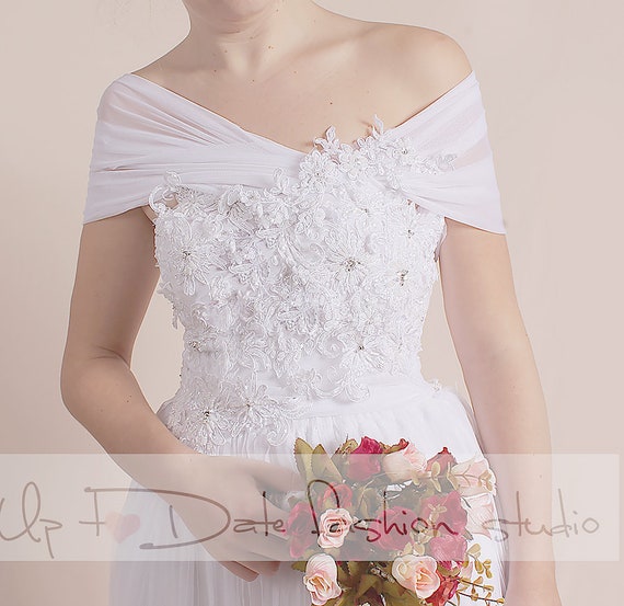 long tulle jacket with floral lace applique