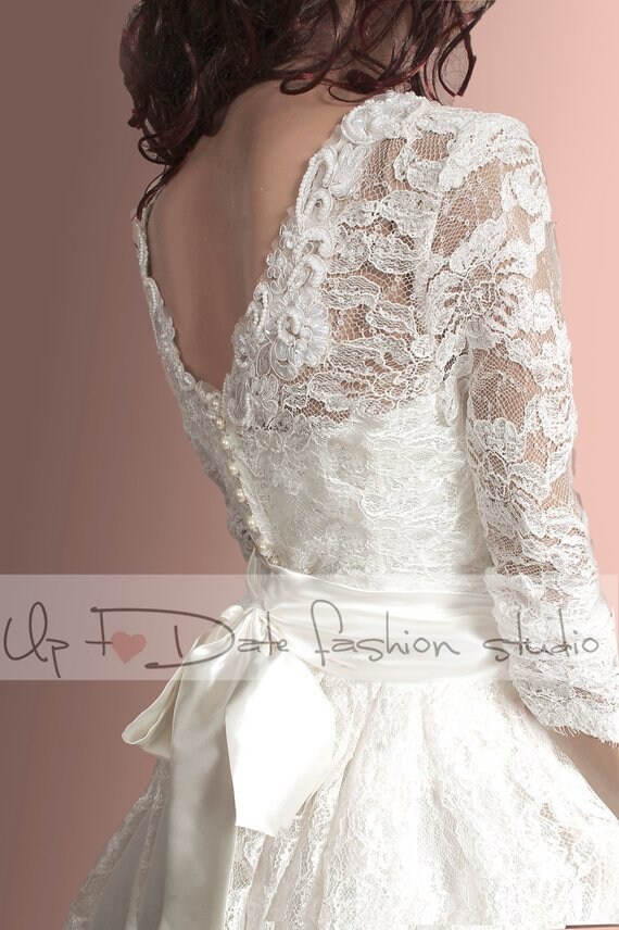 Short Lace Bridal Gown: Off-Shoulder Wedding Party Dress Short Lace Bridal Gown: Off-Shoulder Wedding Party Dress