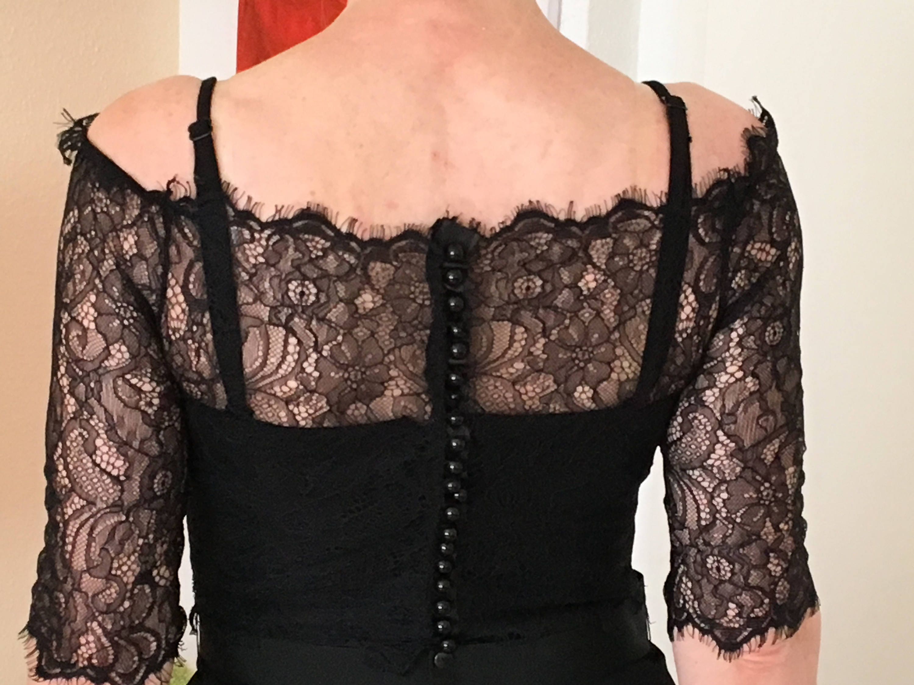 Black wedding lace bolero off shoulder bridal jacket with | Etsy