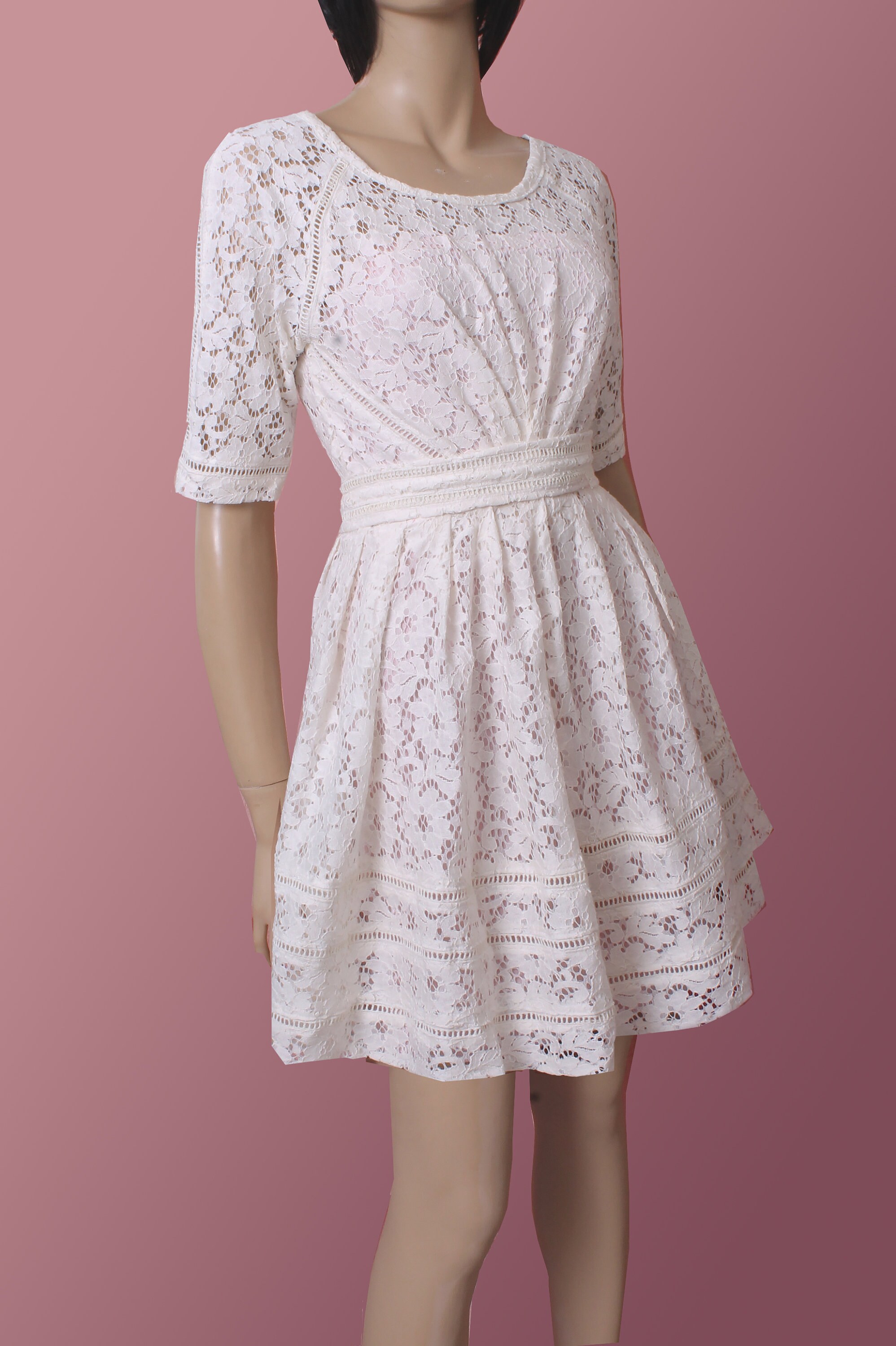 long sleeve mint lace dress Mint Beaded Lace Mini Dress XL main image 0