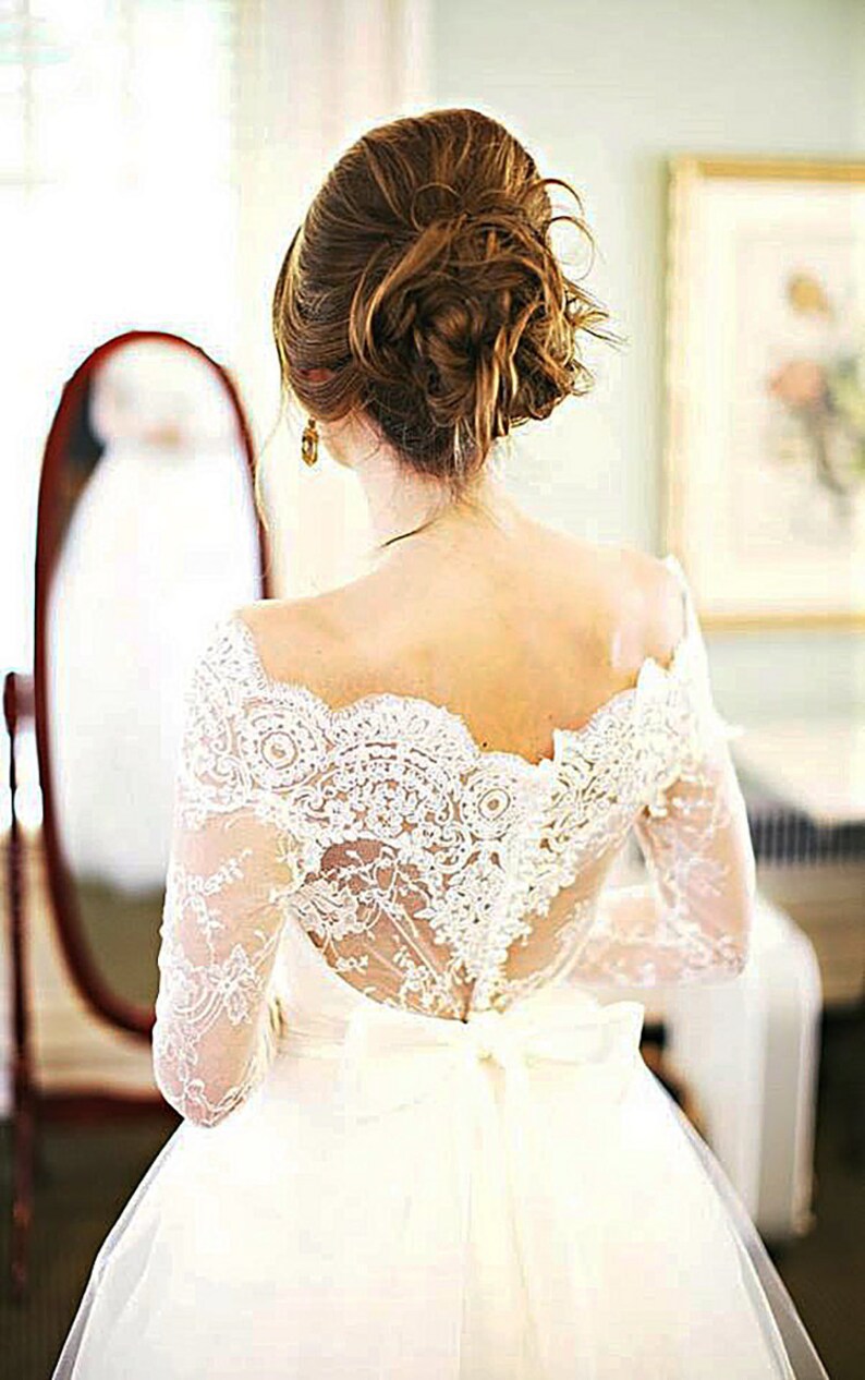 Off Shoulder Wedding Cover Up Plus Size Bridal Top Custom Etsy