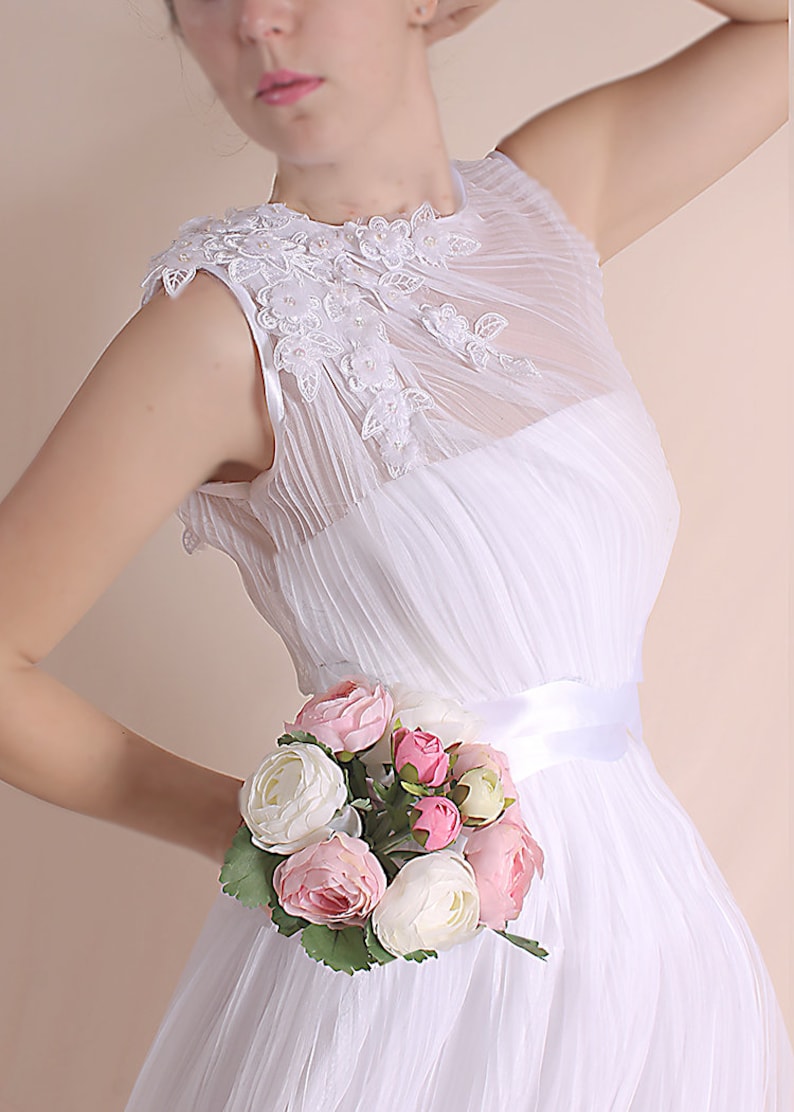 Lace Applique Top Long Bridesmaid Gown Blue Plus Size