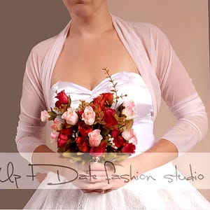 Bridal Tulle Bolero Jacket: Custom Color Wedding Cover Up