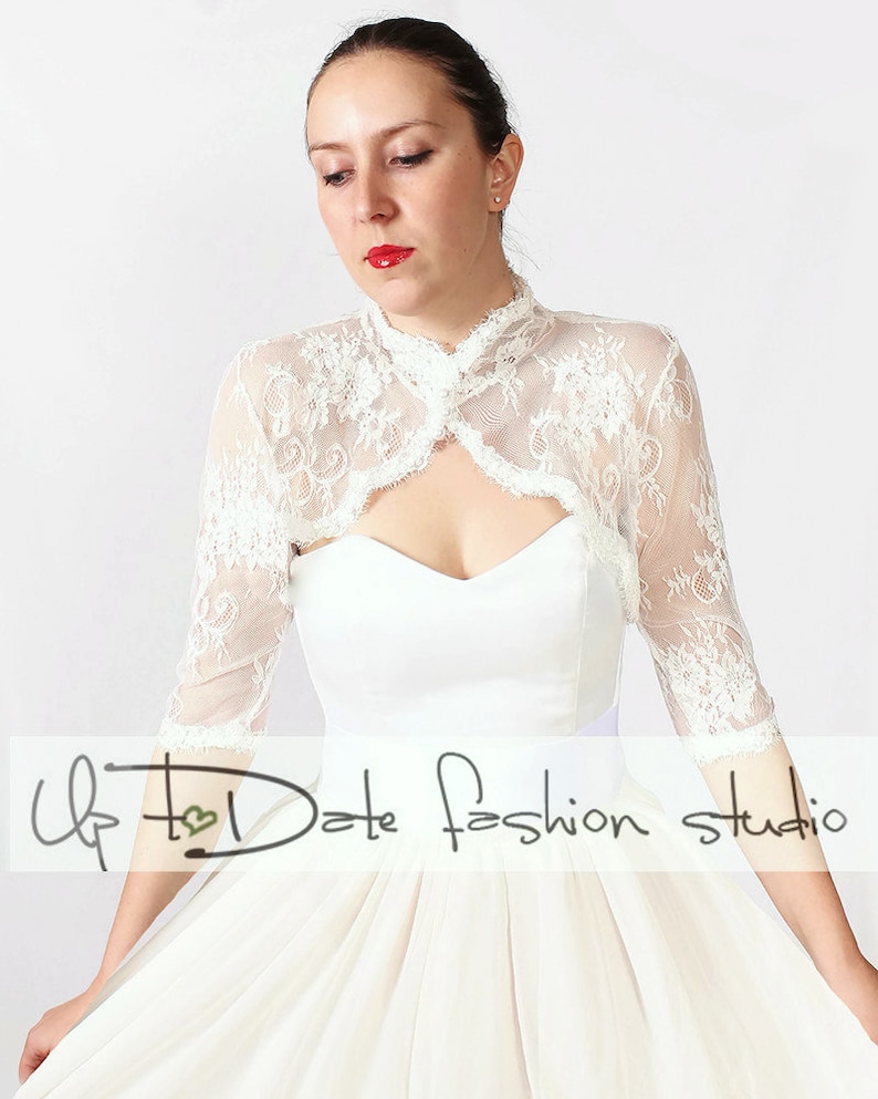 Wedding Lace Bolero Bridal Cover Up off White Bridal Jacket | Etsy