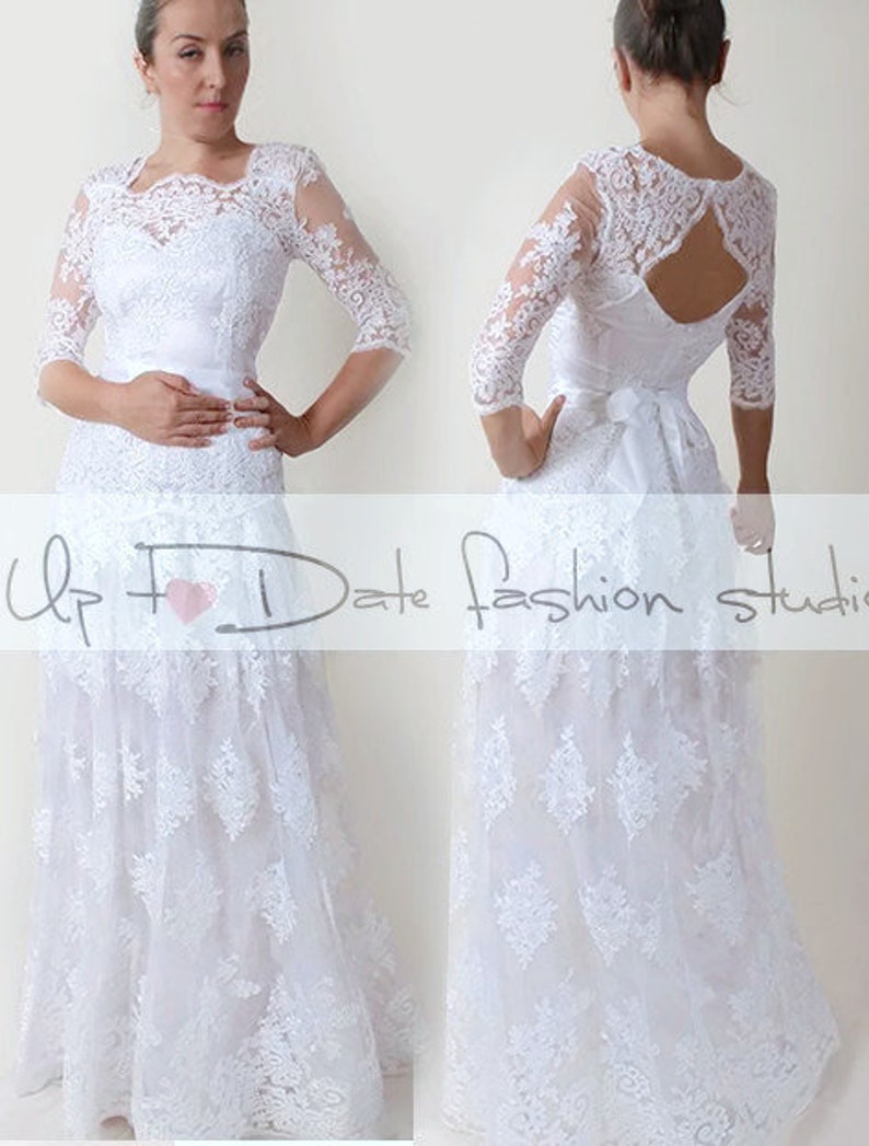 plus size white reception dress