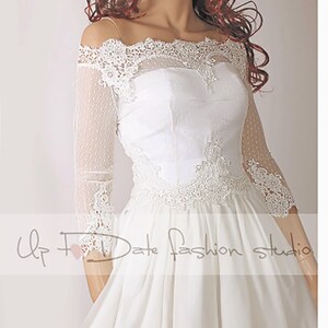 Plus Size Bridal Off-Shoulder,  wedding Lace cover up,  Bolero shrug,  jacket , bridal lace top, shrug, wrap