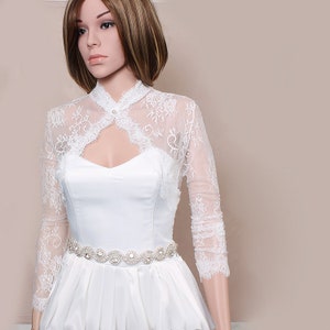 Plus Size Bridal Shrug Lace Wedding Jacket off White - Etsy