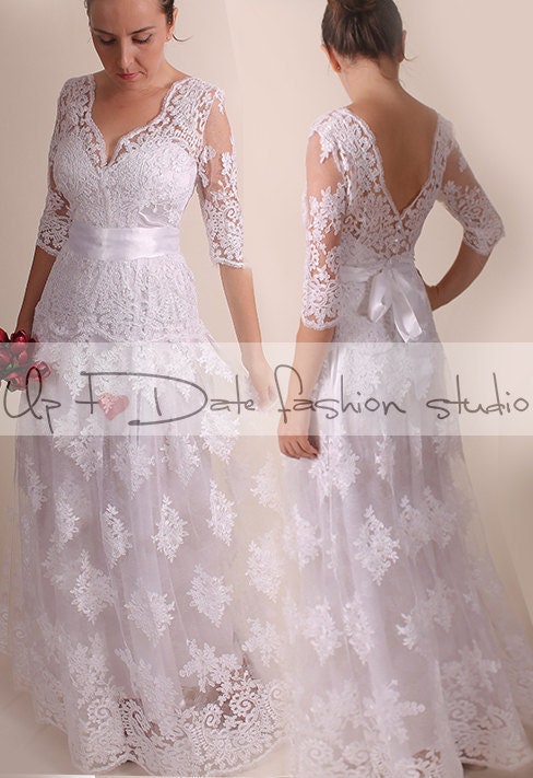 plus size reception dress