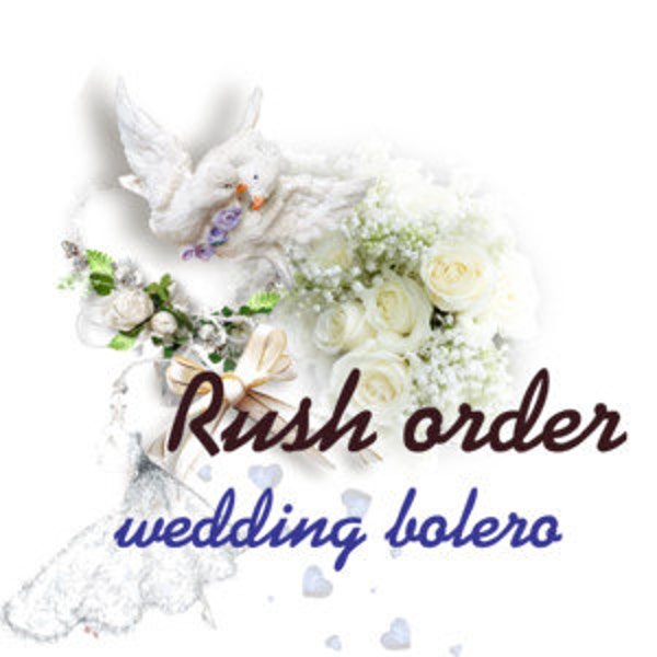 Super Expressversand Hochzeit Bolero/Rush Order Hochzeit Bolero/Schnelle Lieferung Hochzeitsjacke