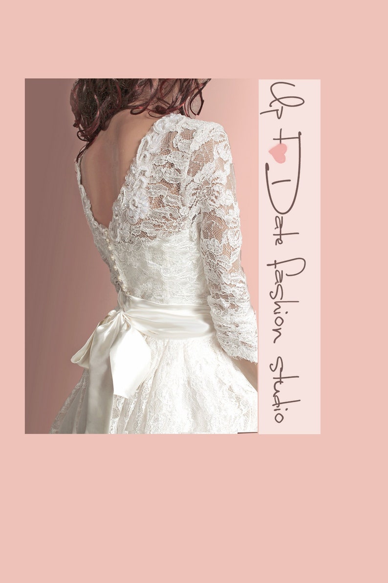 Short Lace Wedding Dress Simple Wedding Dress Beach Wedding Etsy