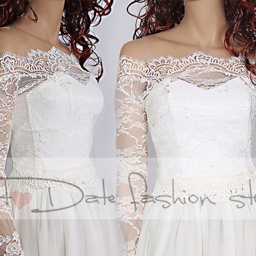 Plus Size Bridal Lace Top Off-shoulder Wedding Bolero - Etsy