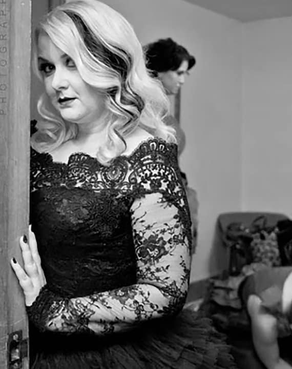 Plus Size Black Gothic Lace Bolero Off shoulder Lace Wedding Jacket Wedding Accessories Etsy
