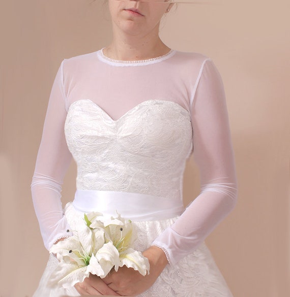 Long sleeve cover up for wedding dress 2025