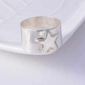 Sterling silver star ring handmade choose your size custom made to order 925 star ring image 2