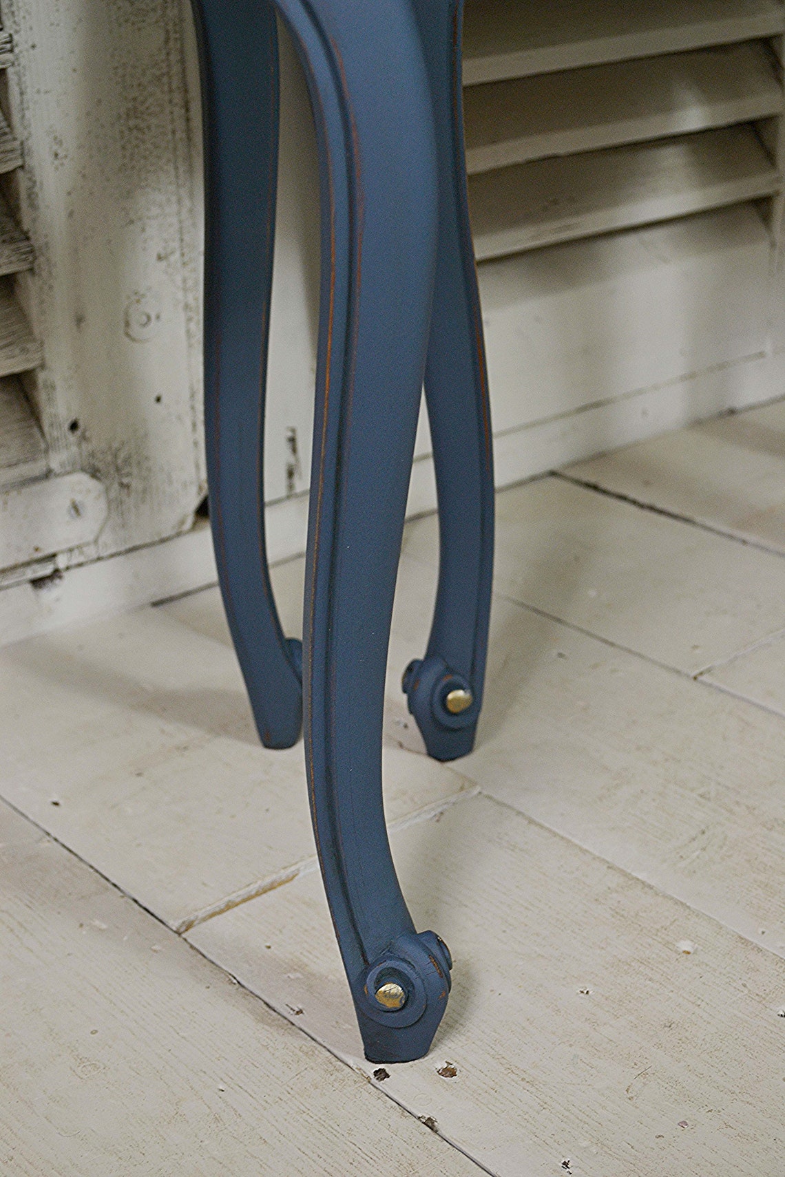 Pair of Blue & Gold Vintage French Bedside Tables Free UK Etsy