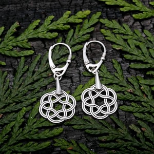 Sterling Silver Round Celtic Knot Earrings