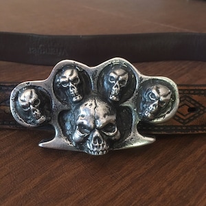 Skull Belt Buckle Handmade