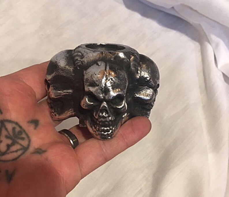 Skull Aluminum Candlestick Holder For 1-34 12 Candlesticks