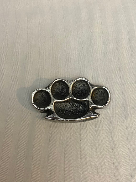 Aluminum Brass Knuckle Style Belt Buckle Etsy