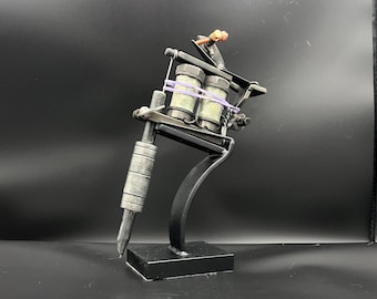 Huge Tattoo Machine Sculpture That Runs