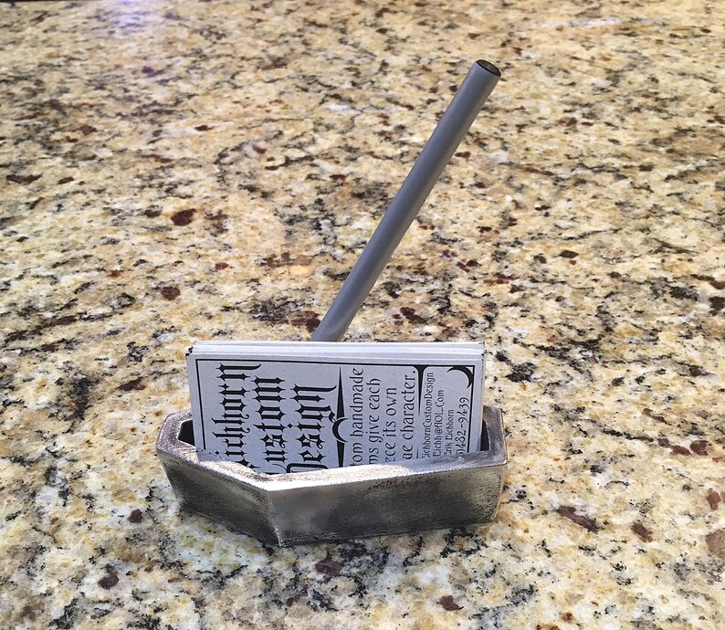 Coffin Business Card And Pen Holder.