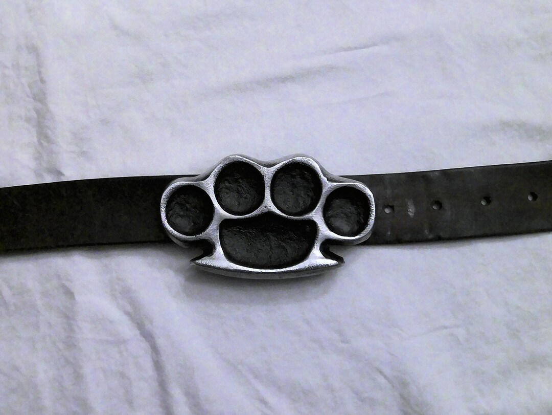 Aluminum Brass Knuckle Style Belt Buckle Etsy