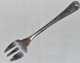 Antique Silver Plate Pastry Fork - Old English Design