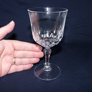 Vintage White Wine Glass: Retro Hexagonal Stem Barware