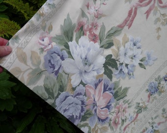 Blue Rose Floral Curtains: Cottagecore Style, 44x54 Inch, Unlined