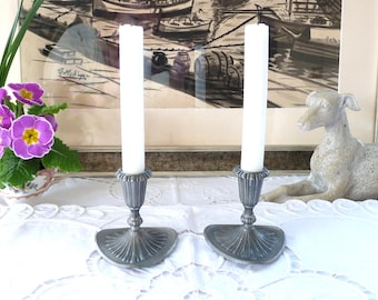 Candelabros de peltre Norsk Tinn: Decoración vikinga de mediados de siglo, Noruega