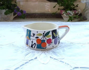 W Goebel Creamer Jug: Mid-Century Modern White Bone China, West Germany